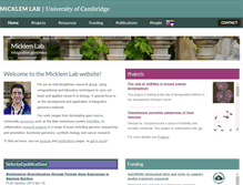 Tablet Screenshot of micklemlab.org